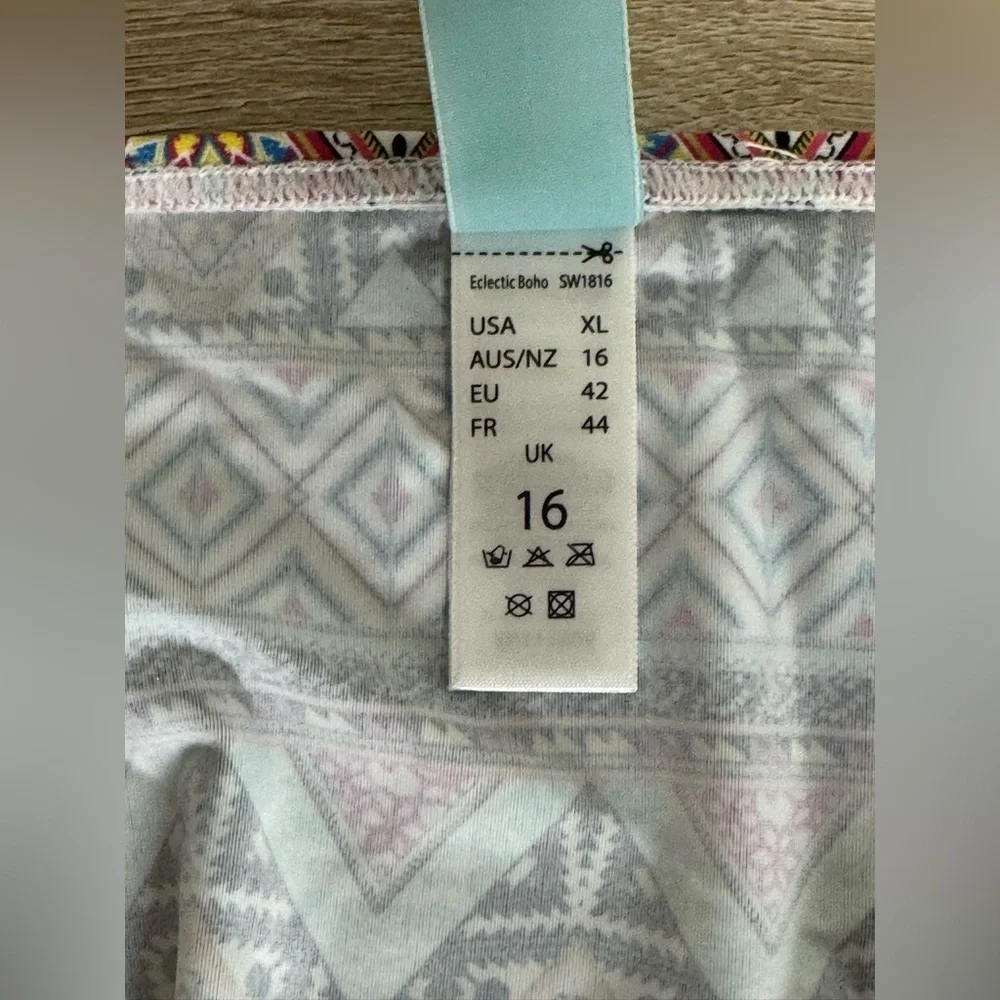 Panache Swim Women XL Boho Print Eclectic Boho Classic Bikini Swim Bottom